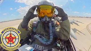 360° video. The aggressor F-16 Fighting Falcon during the US Air Force Red Flag exercise.