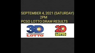2pm PCSO Lotto Draw Results September 4 2021 Saturday 3D 2D #Shorts