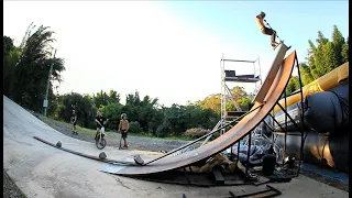 HOMEMADE MEGA RAMP RAIL!