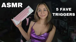 ASMR | 5 Fave Fast Aggressive Triggers (gripping, scratch tapping, keyboard sounds, rambles)