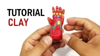 How to make NANO GUANTELET (AVENGERS) with plasticine or clay in steps - My Clay World