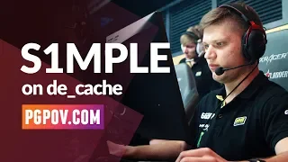 [CSGO POV] s1mple (NaVi) vs Heroic / 30-11 / de_cache // Player Settings in desc.