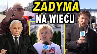 ZADYMA! Kaczyński NIE WPUŚCIŁ wyborców PiS na wiec w Kielcach! Oberwało się Tuskowi