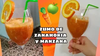 zumo de zanahoria y manzana [RICO Y SALUDABE]