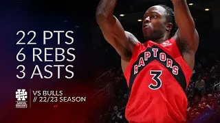 OG Anunoby 22 pts 6 rebs 3 asts vs Bulls 22/23 season