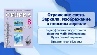 Тема 26. Отражение света. Зеркала. Изображение в плоском зеркале