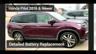 Honda Pilot Battery Replacement. 2016 to 2019