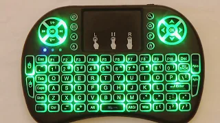 i8 Wireless Mini Keyboard & Touchpad RGB Cycling Mode