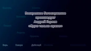 Андрей Горлов "Одно только нужно" 09.04.2017