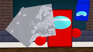 Among Us School: Map of Europe Test (Minecraft Animation)