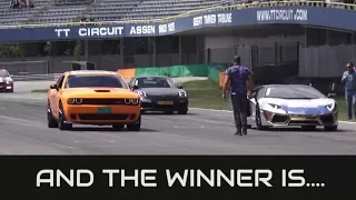 Lamborghini Aventador VS Dodge Challenger SRT HELLCAT