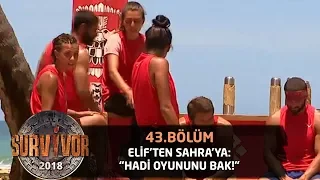 Elif ile Sahra arasında sinirler gerildi! "Hadi oyununa bak" | 43. Bölüm | Survivor 2018