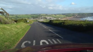 Driving from Bude to Widemouth Bay