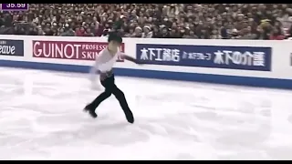 羽生結弦選手の美しいアクセルジャンプ