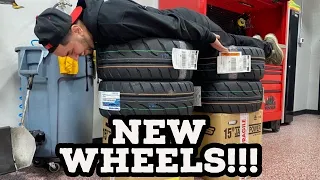 Wheel Setup Revealed!! 🤯 Day 2 of the EG BUILD!!! 😳😵😵