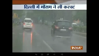 Temperature dips as Delhi witnesses rainfall