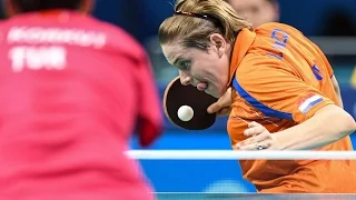 Amazing diving shot from Kelly van Zon | Table Tennis Rio 2016 Paralympic Games