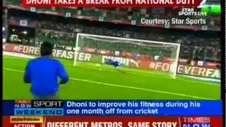 When MS Dhoni was game for a football match in Ranchi