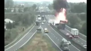 Fatal Truck Crash on Highway in Europe