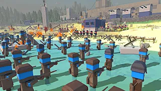 10,000 Soldiers Invade BEACH BUNKER FORTRESS! - Ancient Warfare 3