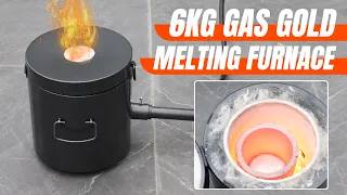 6KG Gas Metal Melting Furnace--Melting Aluminum--Melting Guide For Beginner