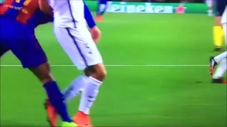 Neymar's Off The Ball Kick On Marquinhos! ~ Barcelona 6-1 PSG (2017)