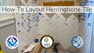 How To Layout Herringbone Wall Tile Shower | Columbia MO