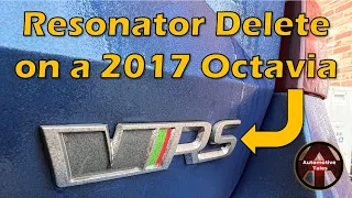 How To: Octavia VRS [2017 3rd Gen 5E facelift] Resonator Box Delete Pipe Fitting