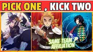 Pick 1 Kick 2 | Same Team Affiliation | One Piece, Demon Slayer, 7DS, Attack on Titan, Etc.