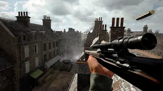 Hell Let Loose - Urban Sniper Team/ The MOST intense Carentan Battle from the City to the Outskirts