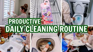 PRODUCTIVE DAILY CLEANING ROUTINE | EXTREME CLEANING MOTIVATION | AMY DARLEY