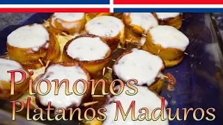 Piononos de plátanos maduros, carne de res y queso (Estilo Dominicano) - Cocinando con Yolanda