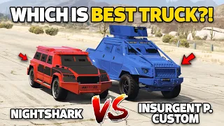 GTA 5 ONLINE - NIGHTSHARK VS INSURGENT PICKUP CUSTOM (WHICH IS BEST ARMORED TRUCK?)