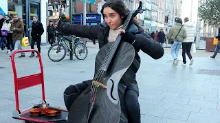 It's "Radioactive" on Grafton Street with Diana Gomez... (Imagine Dragons) cover.