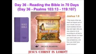 Day 36 Reading the Bible in 70 Days 70 Seventy Days Prayer and Fasting Programme 2021 Edition