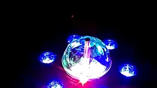 6 led multi colour crystal ball effect remote control colour led