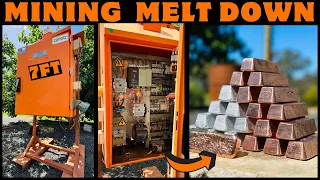 Huge 7ft Mining Electrical Cabinet Melt Down - ASMR Metal Melting - Bulk Copper Bars - BigStackD