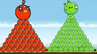 Angry Birds - THUNDER BIRDS BLAST 9999 BAD PIGGIES INSIDE GOLDEN EGG!