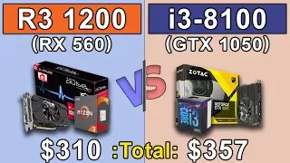 i3 8100 + GTX 1050 vs R3 1200 + RX 560 | Which is Better Budget Combo...???