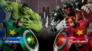 Hulk & Caption America vs Hulk & Caption America [Very Hard]AI Marvel Game