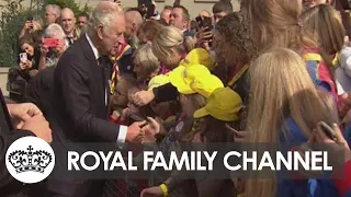 See the Crowd React as King Charles III Arrives in Northern Ireland