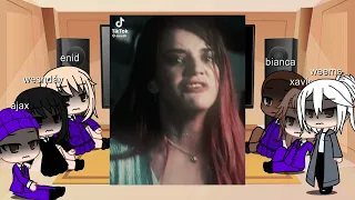 Nevermore reacts to Enid and Wednesday as amber and Tara (it was requested)