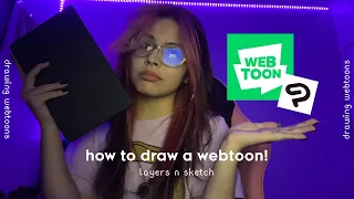 HOW TO MAKE A WEBTOON (clip studio paint) 🤍 layers and sketch