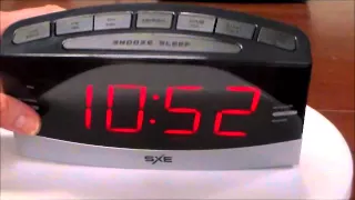 SXE Large Display Electric LED Dual Alarm Clock Radio with Programmable Sleep Timer