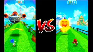 Sonic vs Knuckle - Sonic Dash: Endless Running💥