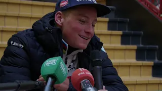 Mathieu van der Poel - Interview at the finish - Liège - Bastogne - Liège 2024