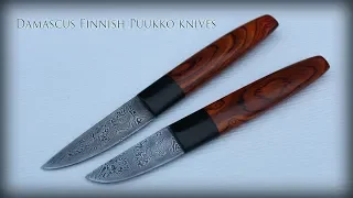 Damascus Finnish Puukko knives