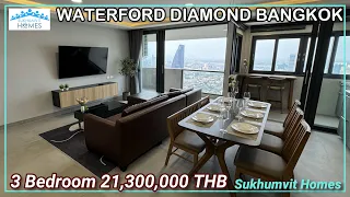 38th Floor Perfectly Renovated Bangkok 3 Bedroom for Sale Waterford Diamond 21,300,000