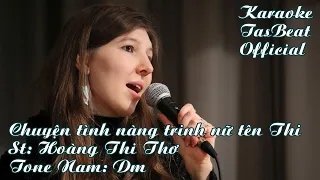 Karaoke Chuyện Tình Nàng Trinh Nữ Tên Thi Tone Nam | TAS BEAT