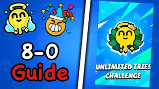 Completing The Unlimited Tries Challenge! 8-0 Pro Guide (P2W/F2P) - Brawl Stars Challenge Gameplay!